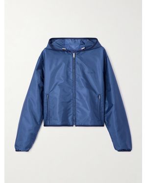 Gucci Gabardine Jacket With Metal Logo - Blue
