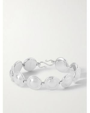 LIE STUDIO The Liv Versilbertes Armband - Weiß