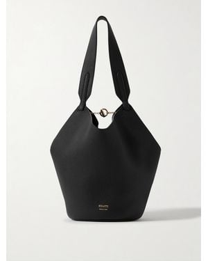 KHAITE Lotus Mini Tote Aus Strukturiertem Leder - Schwarz