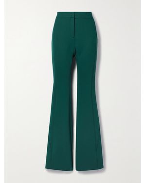 Akris Faris Stretch-Cady Flared Trousers - Green