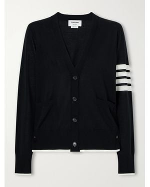 Thom Browne 4-Bar Wool Cardigan - Black