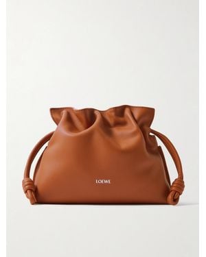 Loewe Flamenco Mini Leather Clutch - Brown
