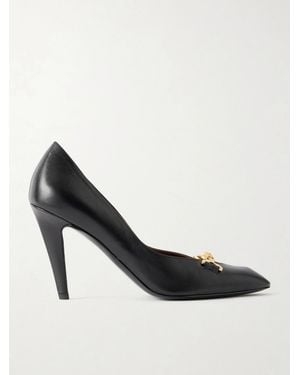 Versace Clelia 90 Medusa-Embellished Leather Pumps - Black