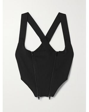 Monse Open-Back Stretch-Jersey Bustier Top - Black