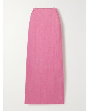 Jacquemus Novio Linen Maxi Skirt - Pink