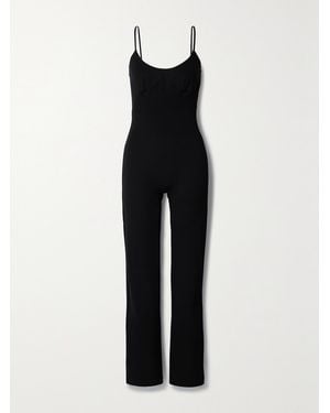 Leset Rio Corset Stretch-Ponte Jumpsuit - Black