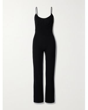 Leset Rio Corset Stretch-Ponte Jumpsuit - Black