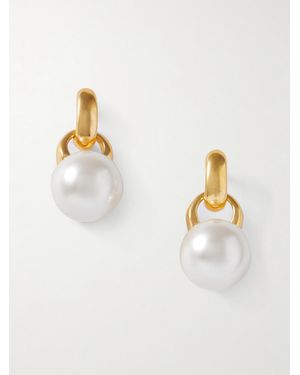 Sophie Buhai Everyday Vermeil Pearl Earrings - White