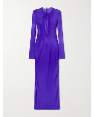 Colleen Allen Silk-Chiffon Gown - Purple