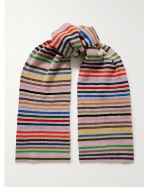 Suzie Kondi Soula Striped Cashmere Scarf - Red