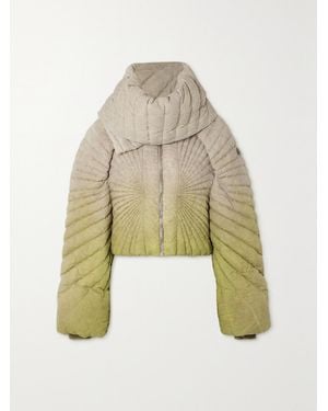Rick Owens Radiance Convertible Quilted Shell Down Jacket - Natural
