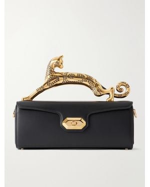 Lanvin Pencil Cat Leather Clutch - Blue
