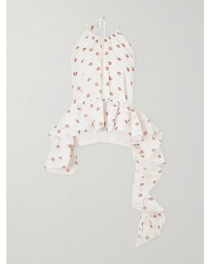 LIBEROWE Tamara Silk-Chiffon Peplum Blouse - White