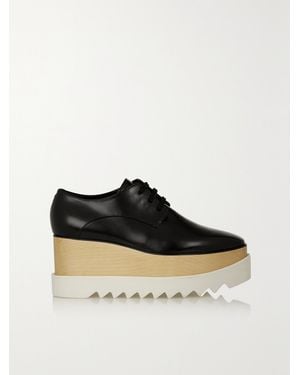 Stella McCartney Elyse Brogues Aus Glanzlederimitat Mit Plateausohle - Schwarz