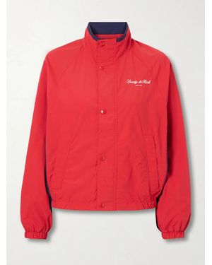 Sporty & Rich Logo-Embroidered Shell Jacket