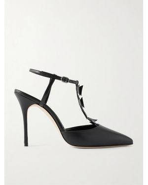 Manolo Blahnik Maurata 105 Leather Pumps - Black