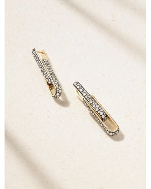 Lucy Delius Stirrup 14-Karat Diamond Earrings - Natural