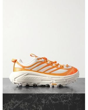 Hoka One One Mafate Three2 Rubber-Trimmed Mesh Trainers - Grey