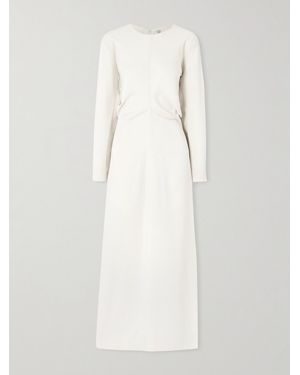 TOTEME Garderob Gathered Crepe Maxi Dress - White