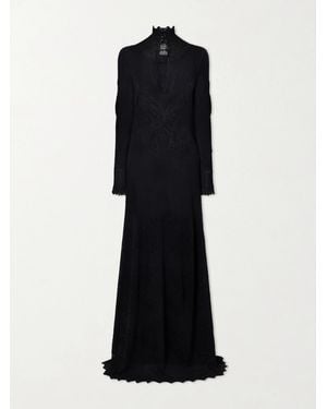 Gabriela Hearst Solace Ribbed-Knit Virgin Wool Maxi Dress - Black