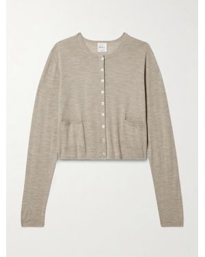 Leset James Cropped Wool Cardigan - Natural