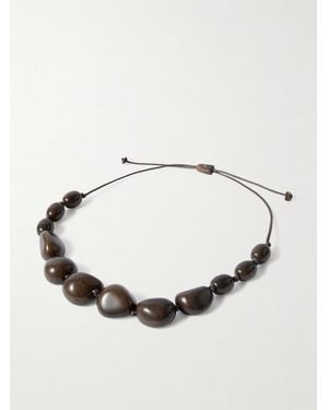 Hunting Season The Statement Tagua And Leather Necklace - Natural
