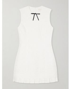 ShuShu/Tong Bow-Detailed Cotton Mini Dress - White