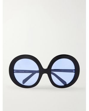 Celine Round-Frame Acetate Sunglasses - Blue