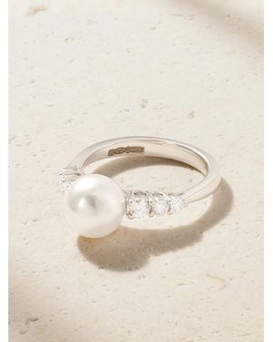 Mikimoto 18-Karat, Diamond And Pearl Ring - Natural