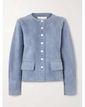 Proenza Schouler Robin Panelled Suede Jacket - Blue