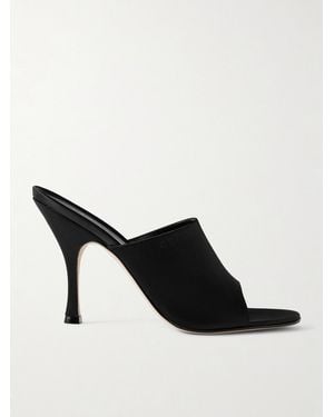 Gucci Mules Aus Satin - Schwarz
