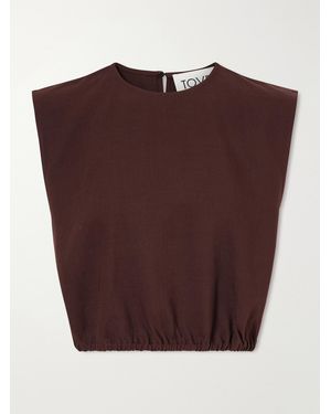 TOVE Andie Cotton-Blend Blouse - Brown