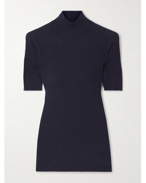 Sa Su Phi Ribbed-Knit Cashmere And Silk-Blend Jumper - Blue