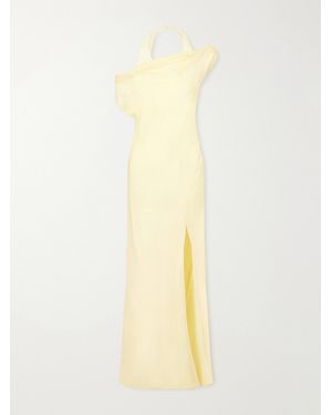 SIR. Strope Silk-Chiffon Gown - Yellow