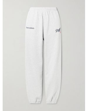 Sporty & Rich La Dodgers Jogginghose Aus Baumwoll-Jersey Mit Print - Weiß