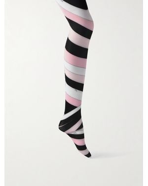 Emilio Pucci Bedruckte Strumpfhose - Weiß