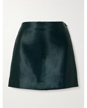 Veronica de Piante Cecily Calf Hair Mini Skirt - Green