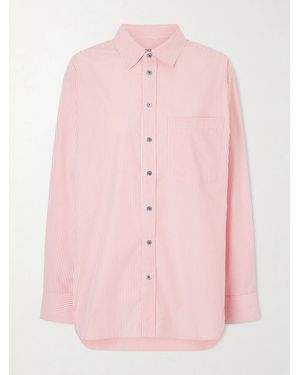 B Sides Nolan Striped Cotton-Poplin Shirt - Pink