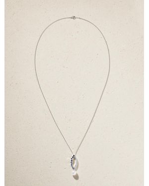 Mikimoto 18-Karat Sapphire, Diamond And Pearl Necklace - Natural