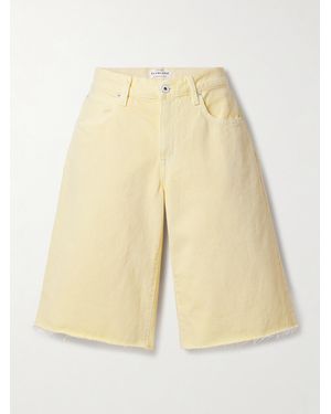 SLVRLAKE Denim Mica Frayed Denim Shorts - Natural
