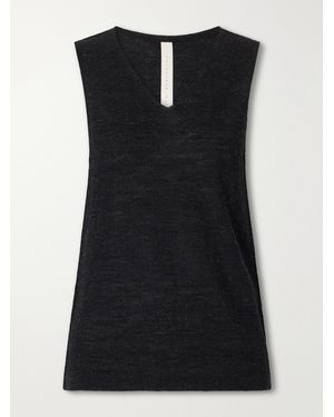 Lauren Manoogian Alpaca And Merino Wool-Blend Tank - Black