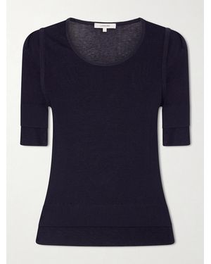 Lemaire Trompe L'Oeil Knitted T-Shirt - Blue