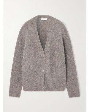 Frankie Shop Elland Cardigan Aus Einer Gebürsteten Alpakawollmischung - Grau