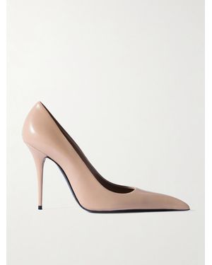 Saint Laurent Élysée Leather Court Shoes - White
