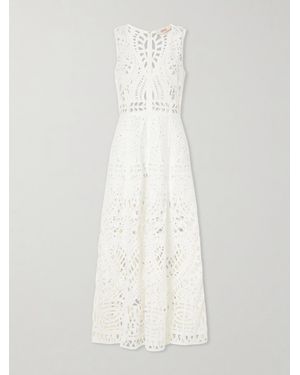 Emporio Sirenuse Vivienne Brisé Cut-Out Cotton Midi Dress - White