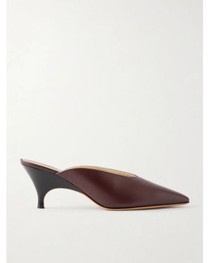 Le Monde Beryl Petra 65 Leather Mules - Brown