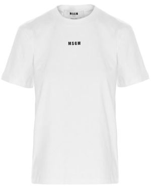 MSGM Short -Sleeved T -Shirt - White