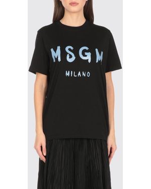 MSGM Short -Sleeved T -Shirt - Black