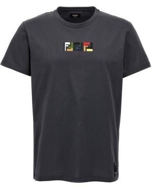 Fendi Short -Sleeved T -Shirt - Black