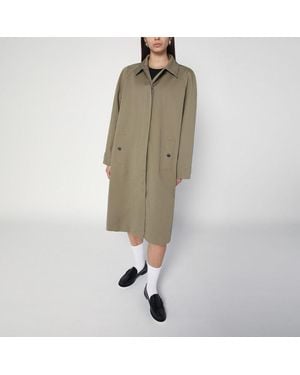 Anine Bing Single-Breasted Trench Coat - Green